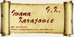 Ivana Karajović vizit kartica